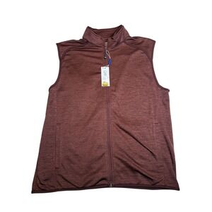 Southern Tide Mens Baybrook Heather Bordeaux Full Zip Vest XL Maroon NWT Preppy